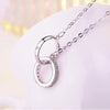 Double Ring Necklace Female Zircon Jewelry