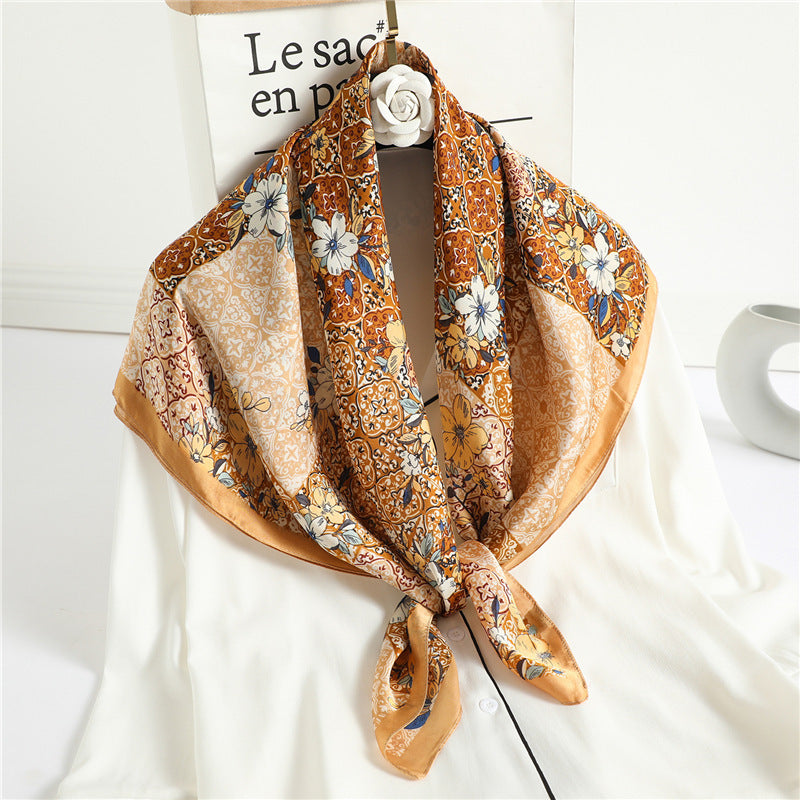 Fashion Silk Scarves Female Printing Hijab