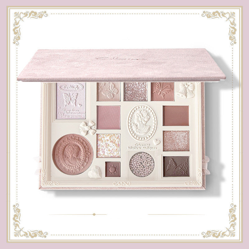 Embossed Eyeshadow Palette Blush Highlighter All-in-one Palette