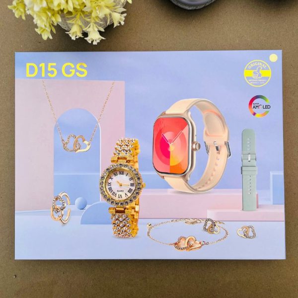 D15 Gs Smartwatch Smart Watch For Women With Advanced Functionality | Smartwatch For Ladies ( Random Color )