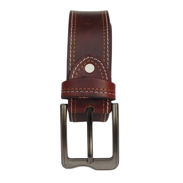 Men Buffalo Pull-up Leather | Waist Belt For Boys & Mens (maroon)- Big Size